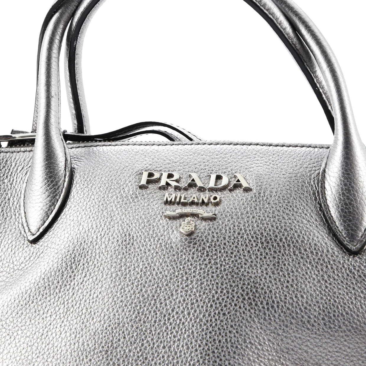 Dual Strap Zip Tote Vitello Daino Small - Deep Luxury