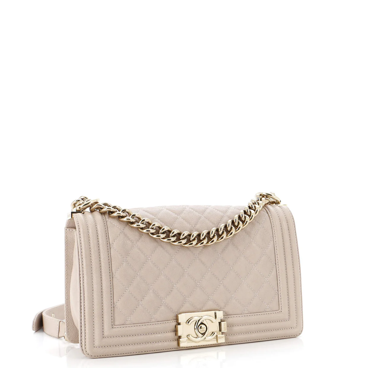 Boy Flap Bag Quilted Caviar Old Medium - Deep Luxury