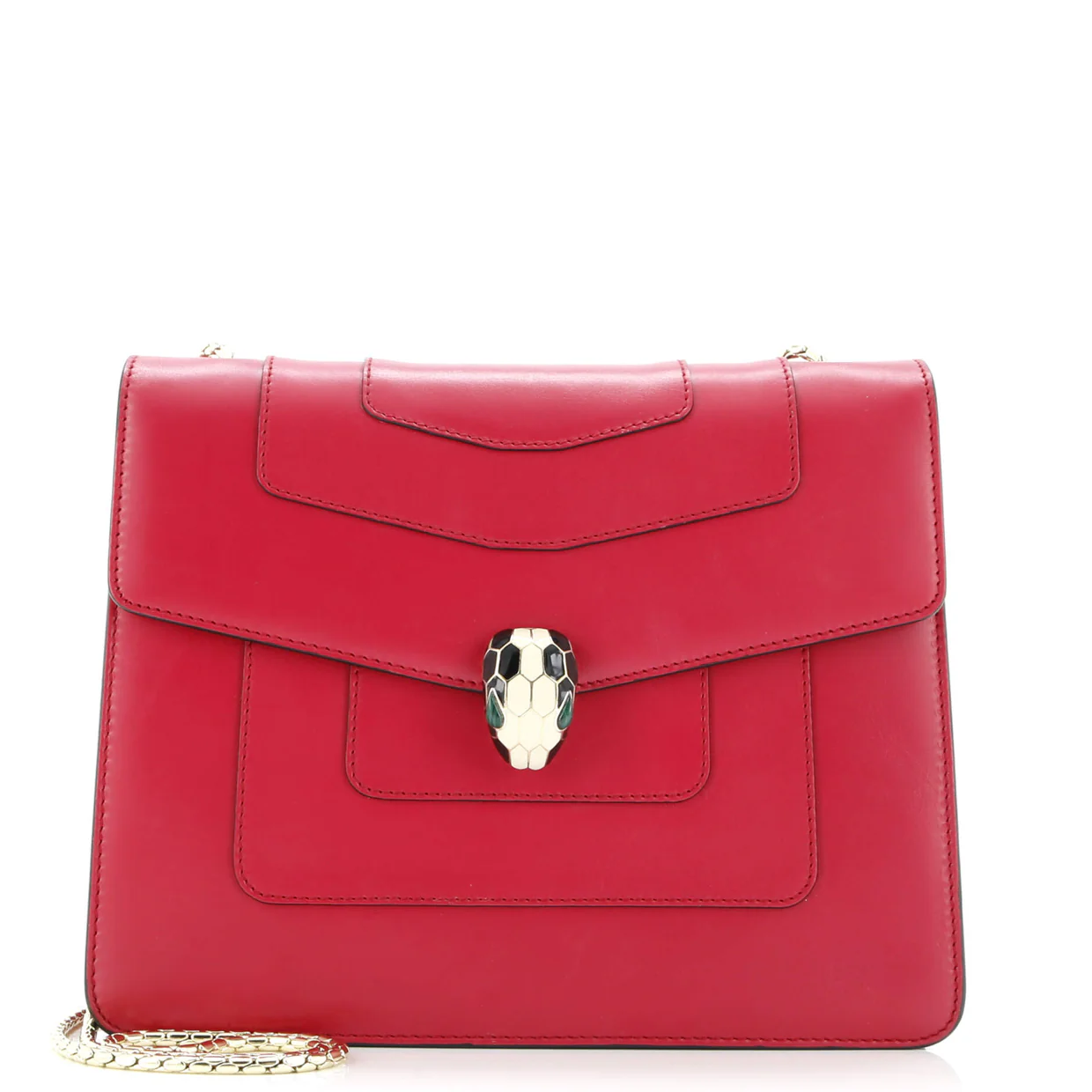 Serpenti Forever Square Shoulder Bag Leather Medium - Deep Luxury