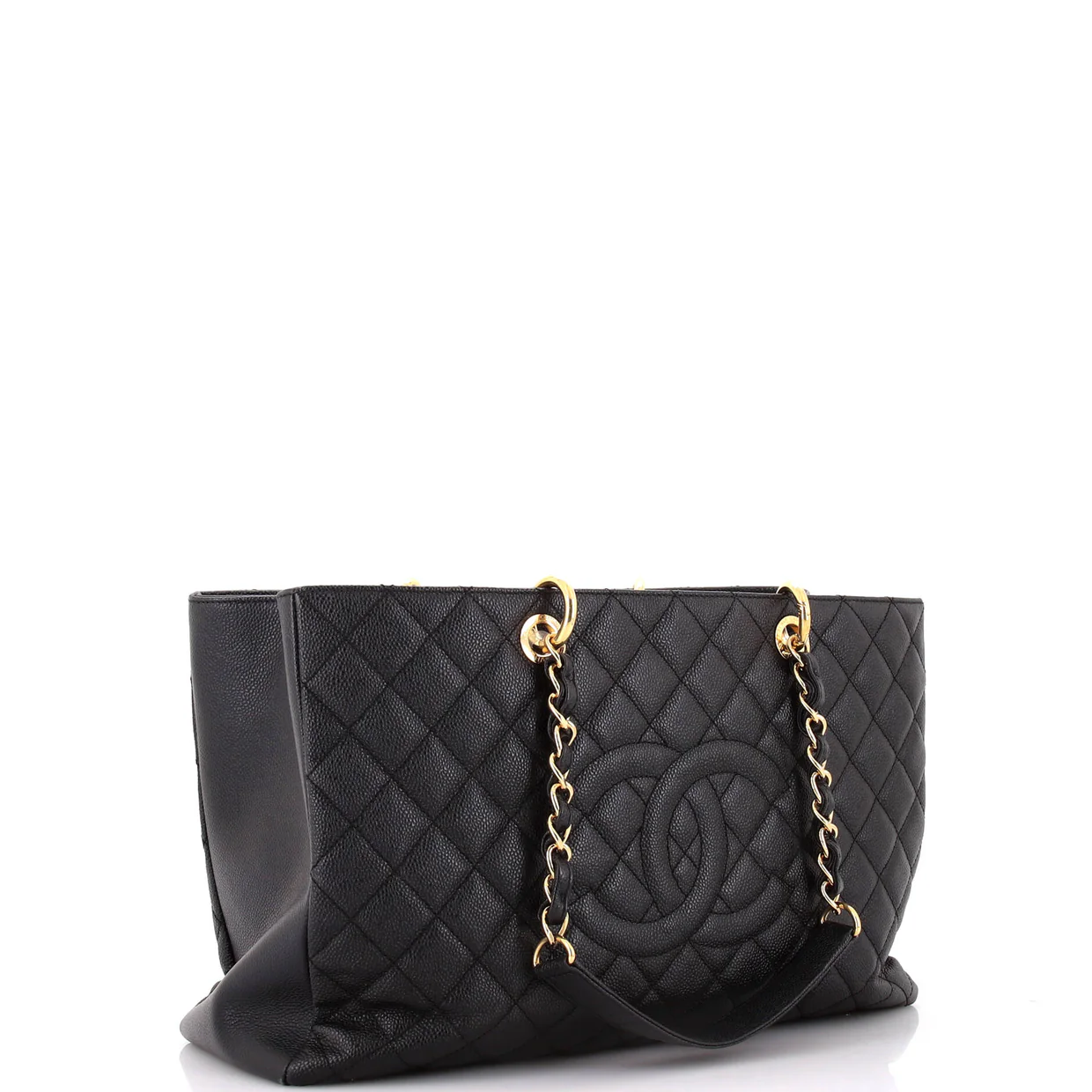 Grand Shopping Tote Quilted Caviar XL - Deep Luxury