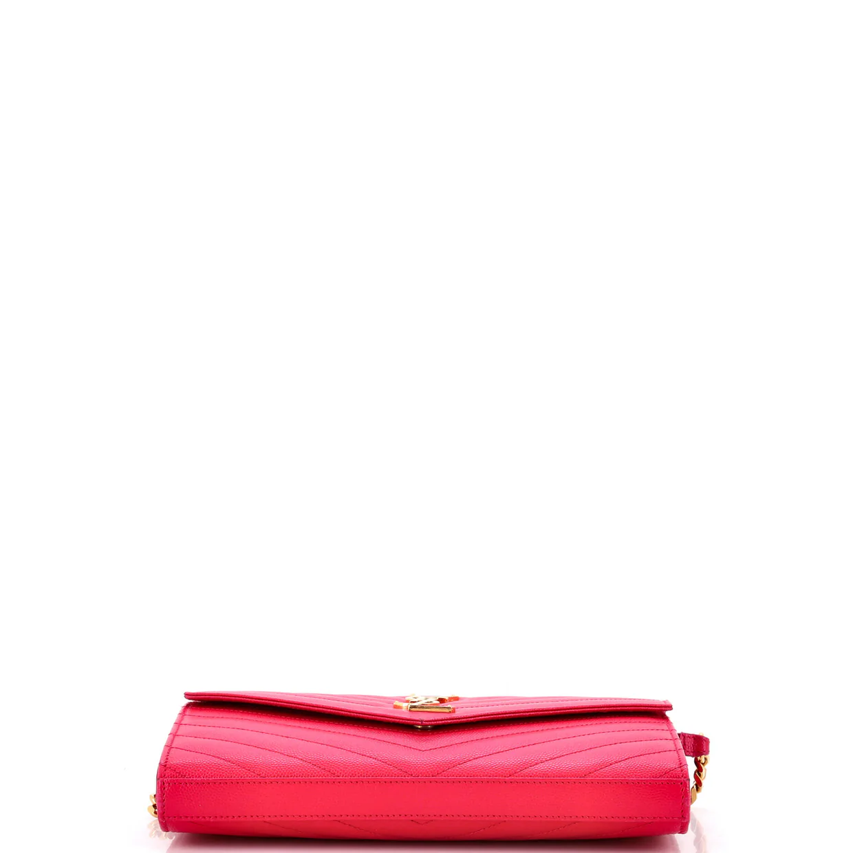 Classic Monogram Wallet on Chain Matelasse Chevron Leather Medium - Deep Luxury