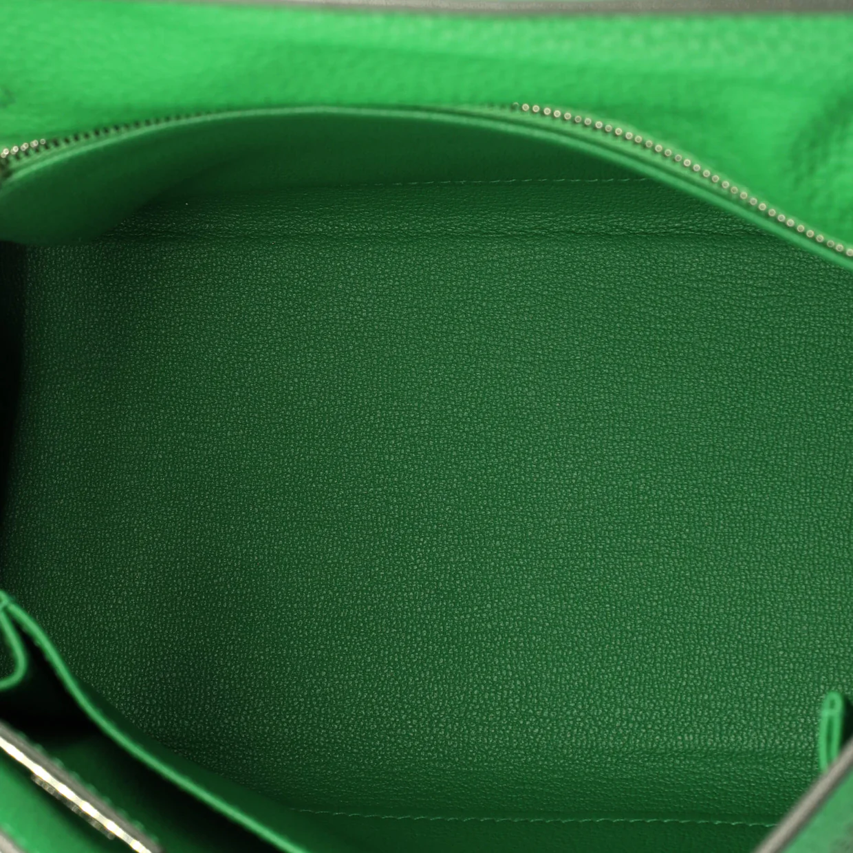 Kelly Handbag Bamboo Togo with Palladium Hardware 25 - Deep Luxury