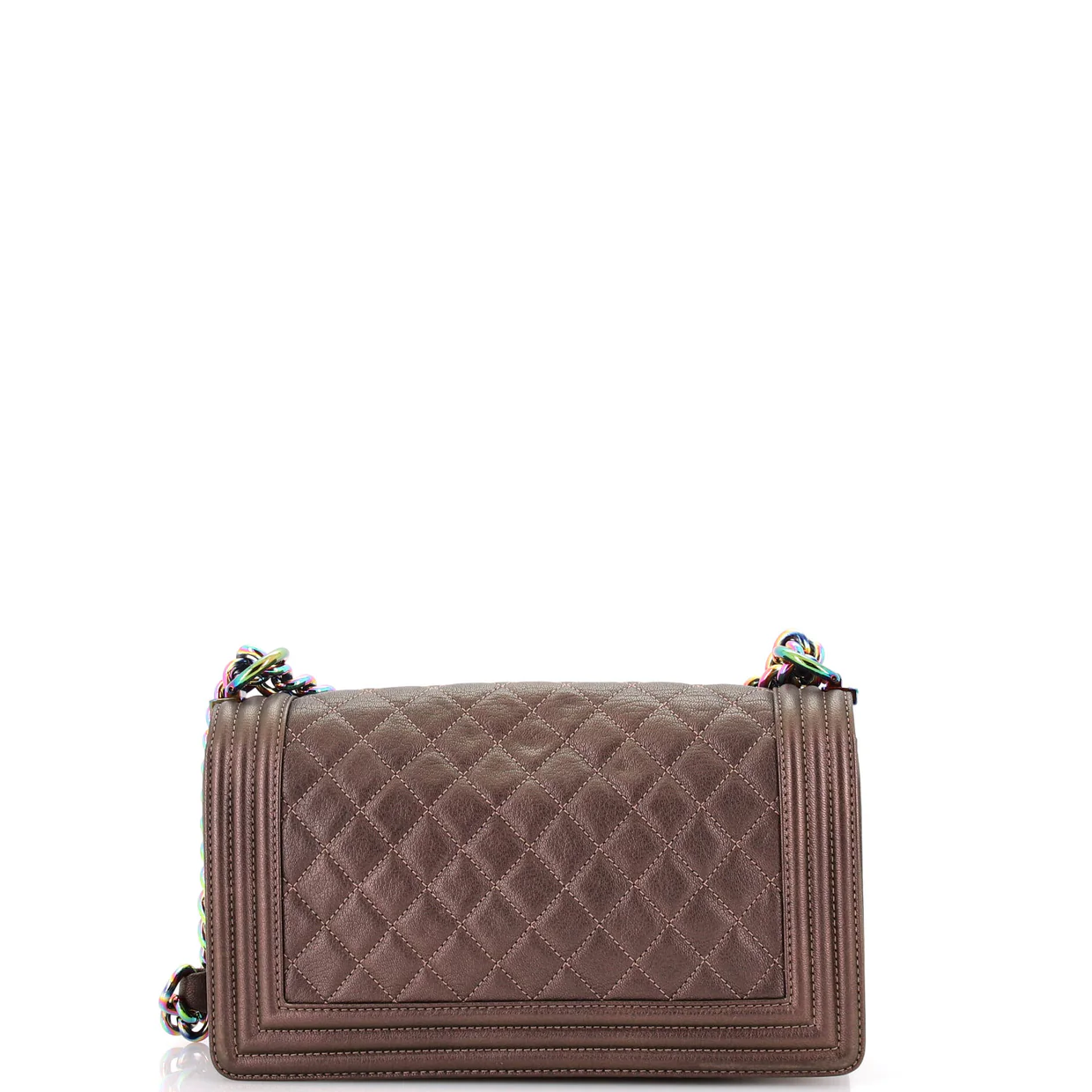 Boy Flap Bag Quilted Iridescent Goatskin Old Medium - Deep Luxury