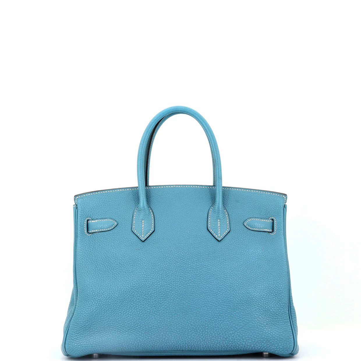 Birkin Handbag Bleu Jean Togo with Palladium Hardware 30 - Deep Luxury