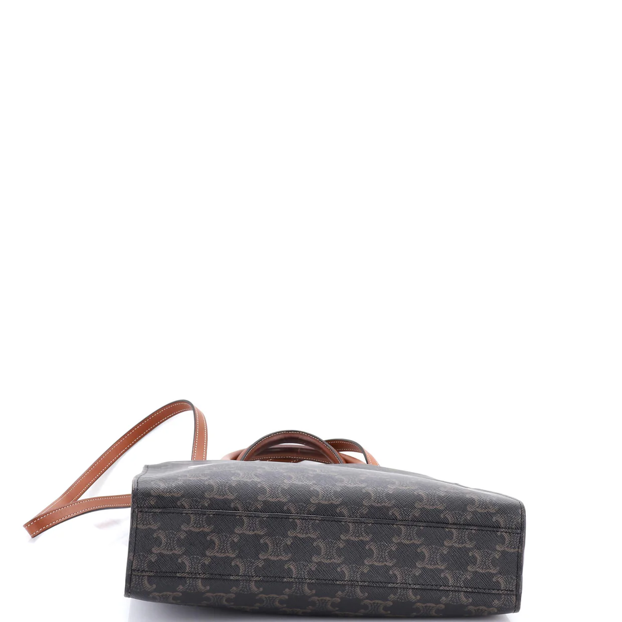 Vertical Cabas Tote Triomphe Coated Canvas Small - Deep Luxury