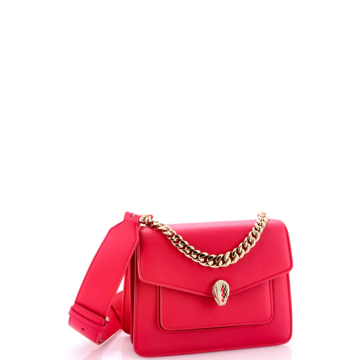 Serpenti Forever Maxi Chain Crossbody Bag Leather Small - Deep Luxury