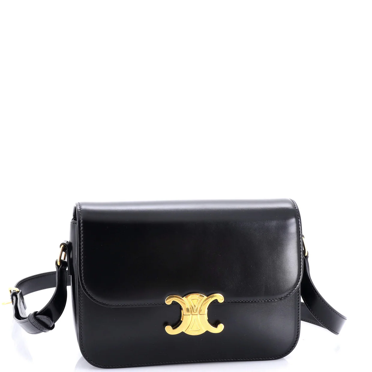 Triomphe Shoulder Bag Smooth Calfskin Medium - Deep Luxury