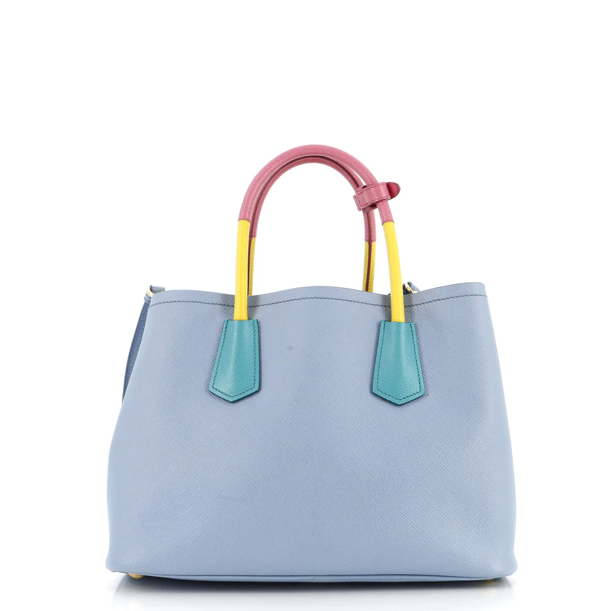Cuir Double Tote Saffiano Leather Small - Deep Luxury