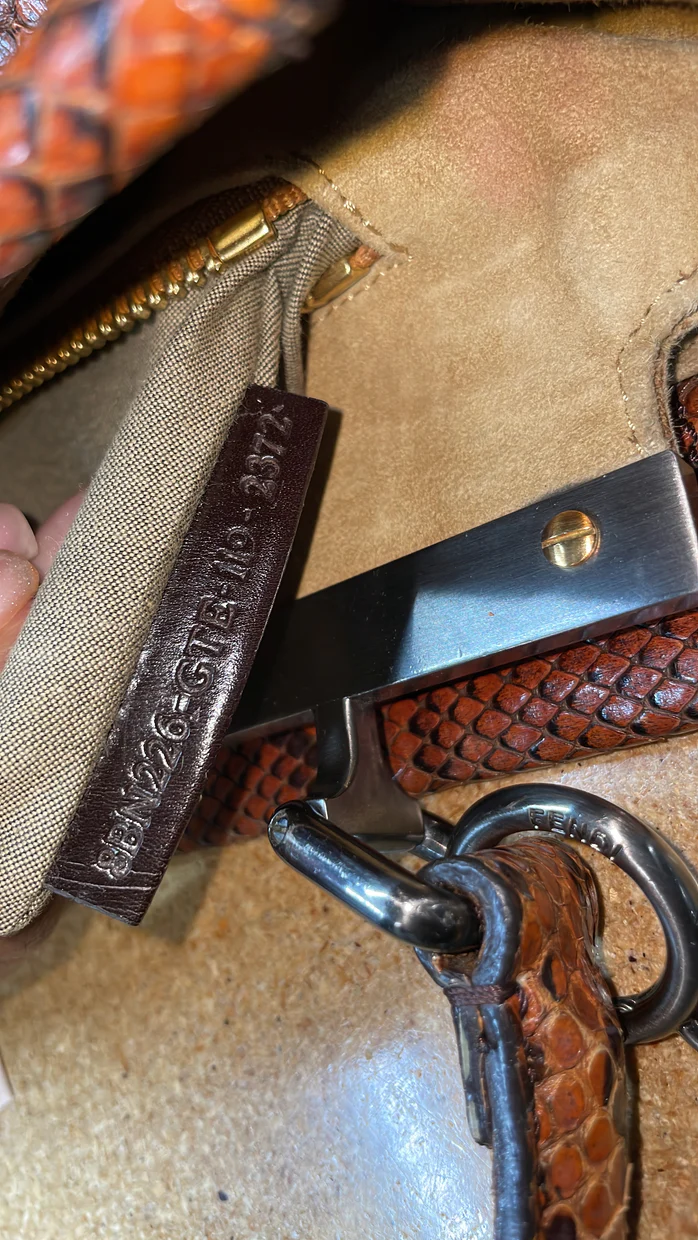 Peekaboo Bag Python Regular - Deep Luxury