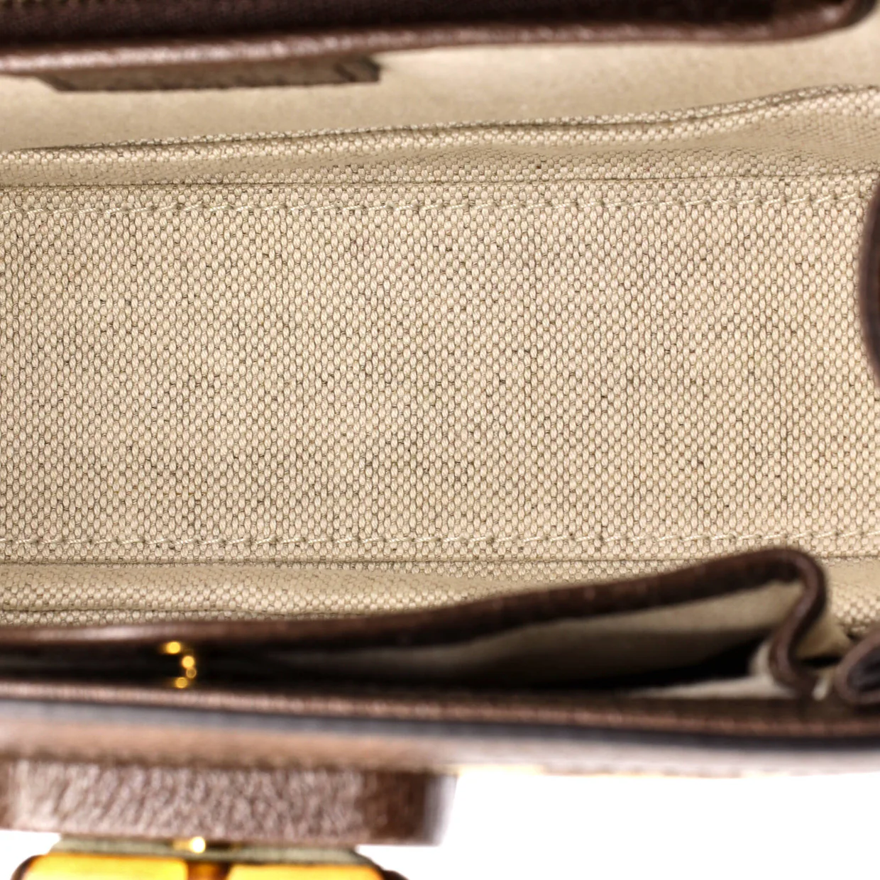 Bamboo 1947 Top Handle Bag Jumbo GG Canvas Small - Deep Luxury