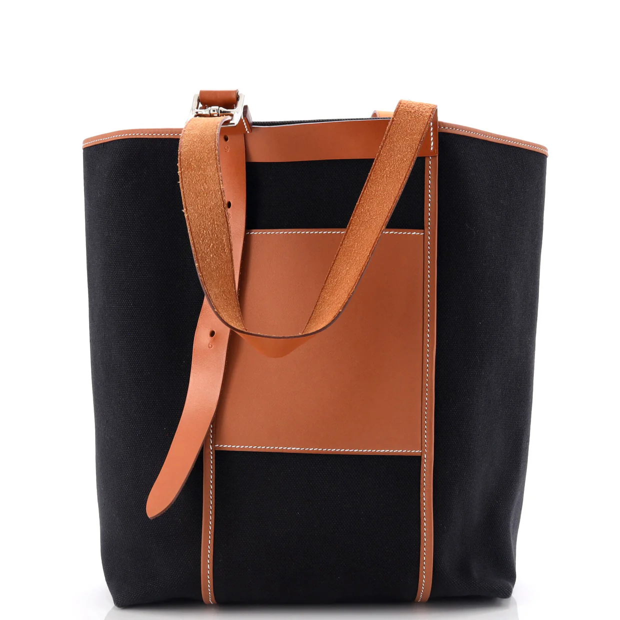 Etriviere Pocket Tote Toile and Leather 27 - Deep Luxury