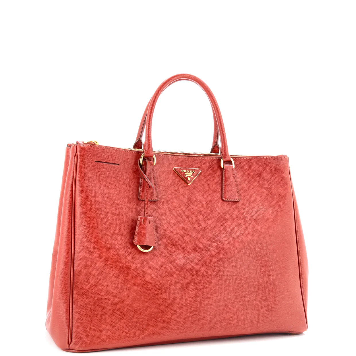 Double Zip Lux Tote Saffiano Leather Large - Deep Luxury