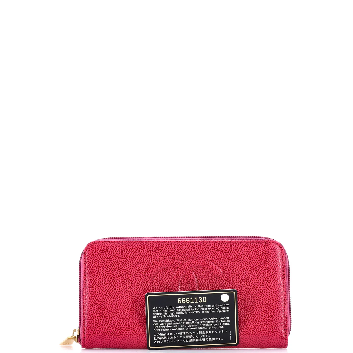 Timeless CC Zipped Wallet Caviar Long - Deep Luxury