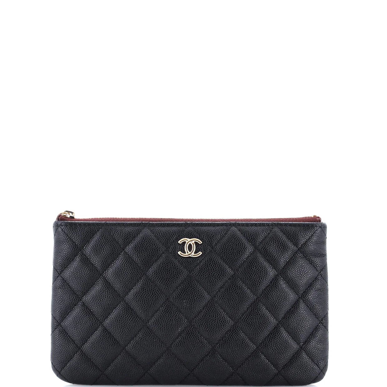 O Case Clutch Quilted Caviar Small - Deep Luxury