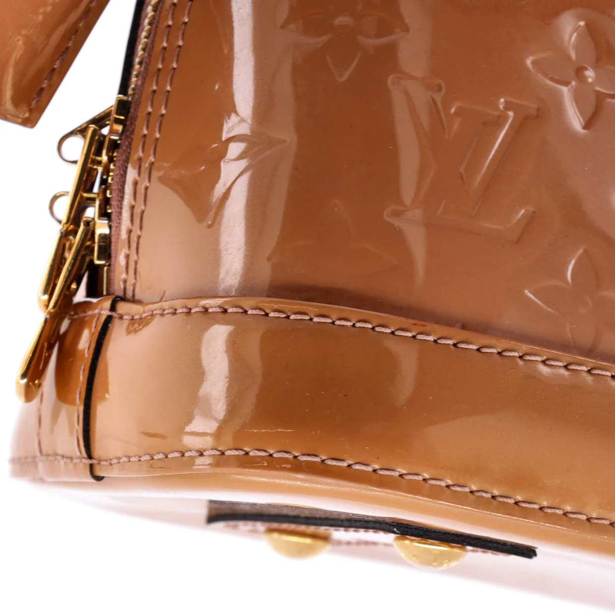 Alma Handbag Monogram Vernis BB - Deep Luxury