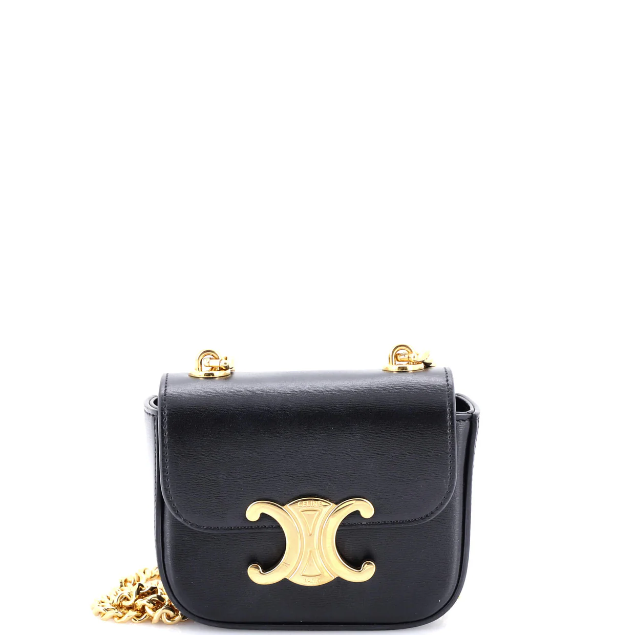 Claude Chain Shoulder Bag Leather Mini - Deep Luxury