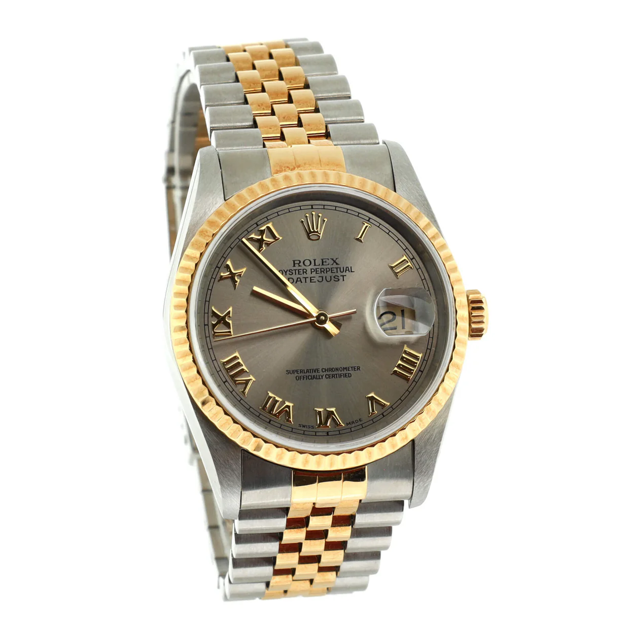 Oyster Perpetual Datejust Automatic Watch Stainless Steel and Yellow Gold 36 - Deep Luxury