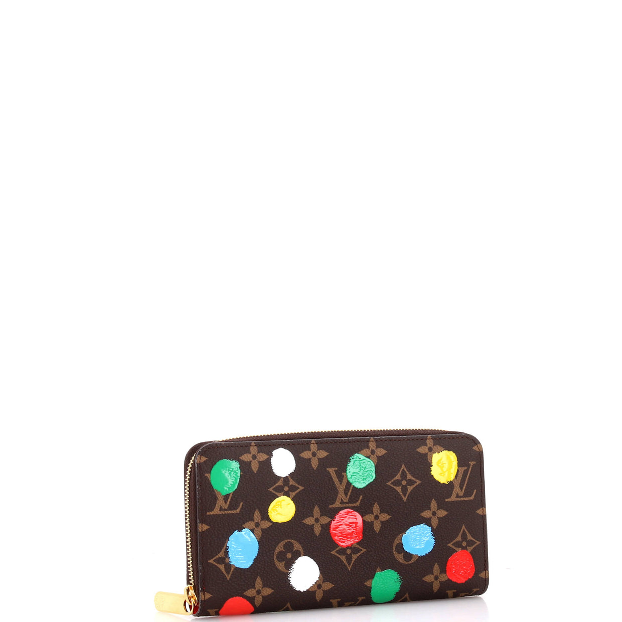 Zippy Wallet Yayoi Kusama Painted Dots Monogram Canvas - Deep Luxury