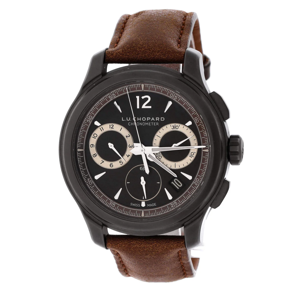 L.U.C Chrono One Flyback Automatic Watch Titanium and Leather 42 - Deep Luxury
