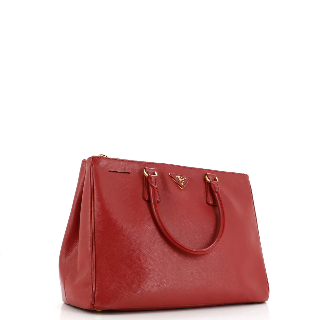 Double Zip Lux Tote Saffiano Leather Large - Deep Luxury