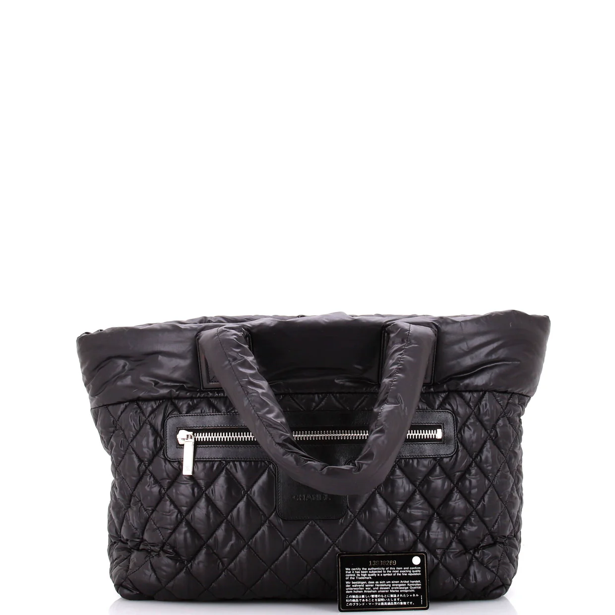 Coco Cocoon Zipped Tote Quilted Nylon Large - Deep Luxury