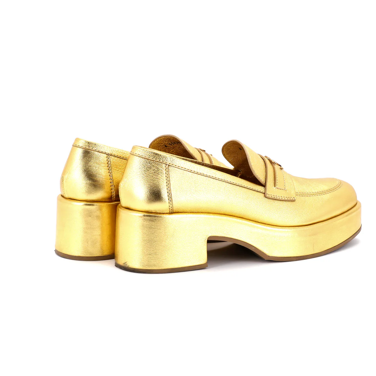 Women's CC Platform Loafers Leather - Deep Luxury
