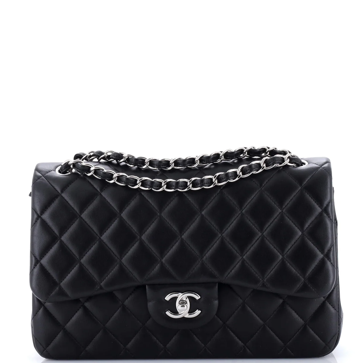 Classic Double Flap Bag Quilted Lambskin Jumbo - Deep Luxury