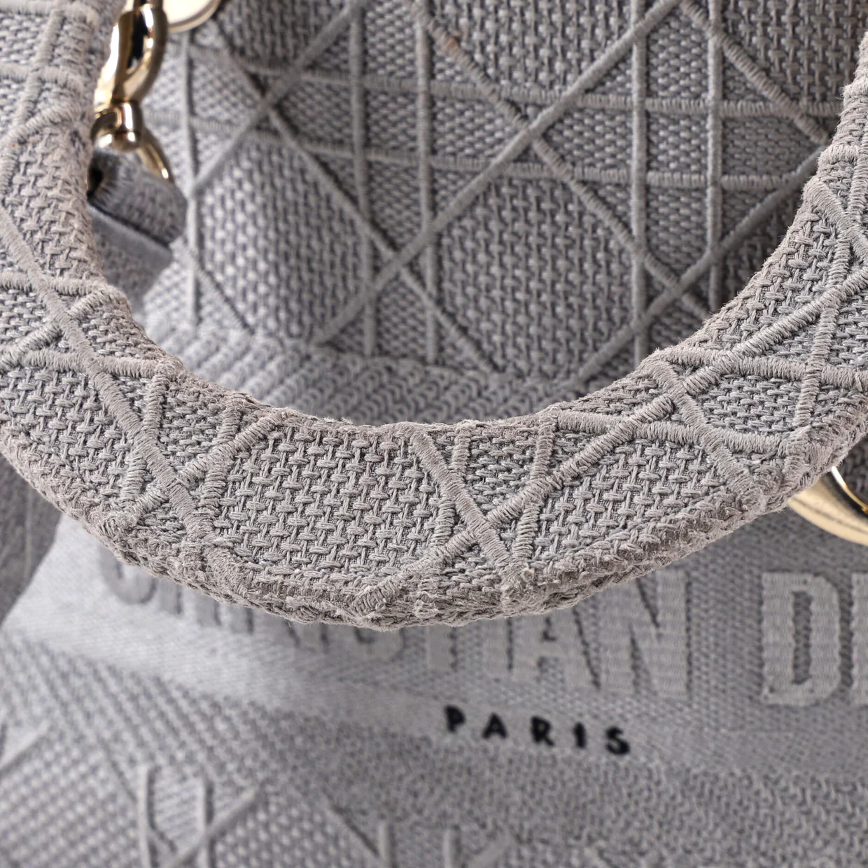 Lady D-Lite Bag Cannage Embroidered Canvas Medium - Deep Luxury