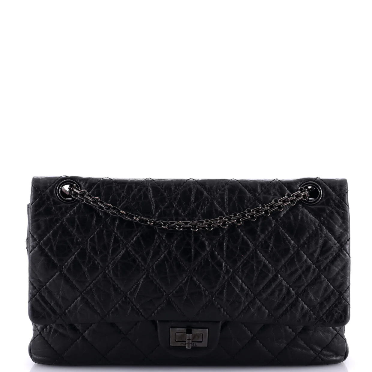 So Black Reissue 2.55 Flap Bag Quilted Aged Calfskin 226 - Deep Luxury
