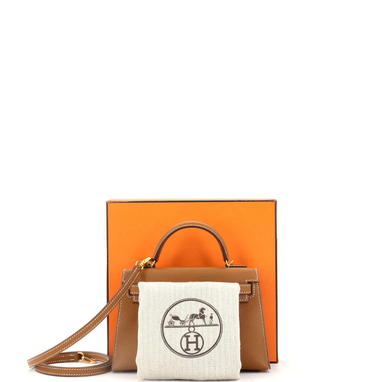 Kelly Mini II Bag Gold Epsom with Gold Hardware 20 - Deep Luxury