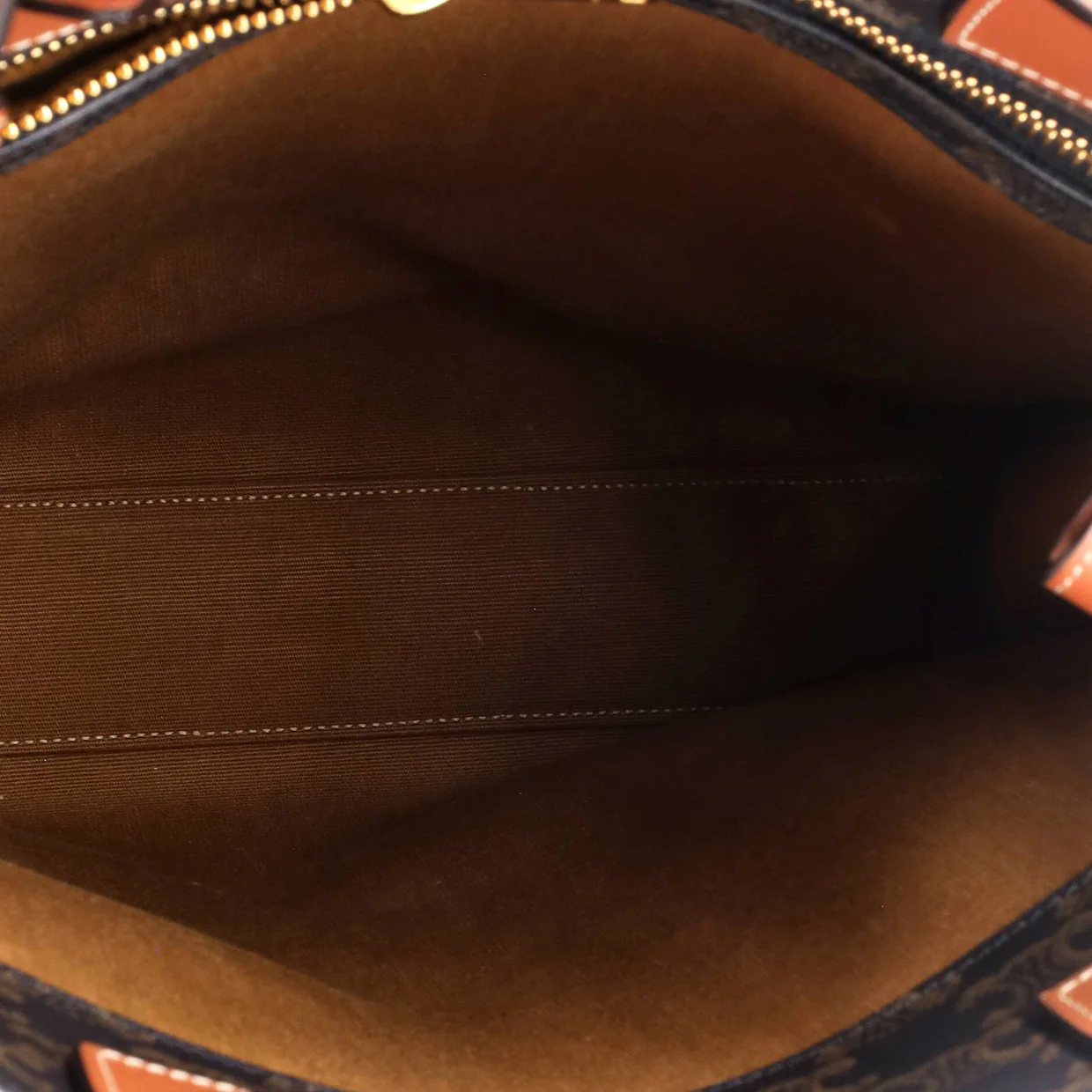 Vertical Cabas Tote Triomphe Coated Canvas Small - Deep Luxury
