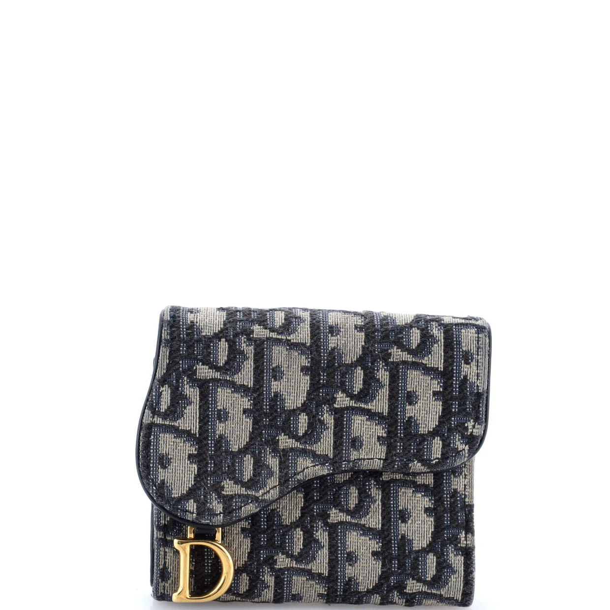 Saddle Flap Wallet Oblique Canvas Mini - Deep Luxury