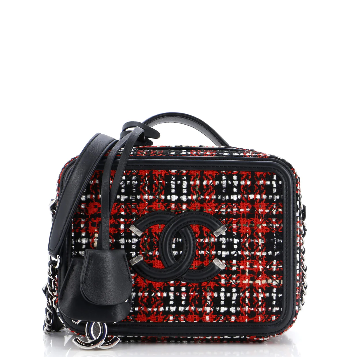 Filigree Vanity Case Quilted Tweed Small - Deep Luxury