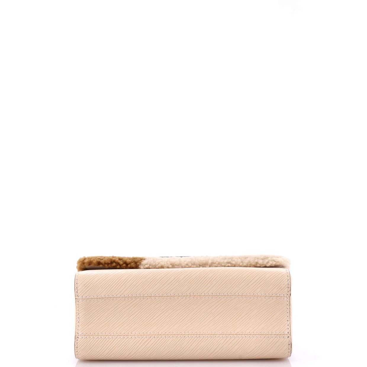 Twist Handbag Teddy Fleece with Epi Leather MM - Deep Luxury