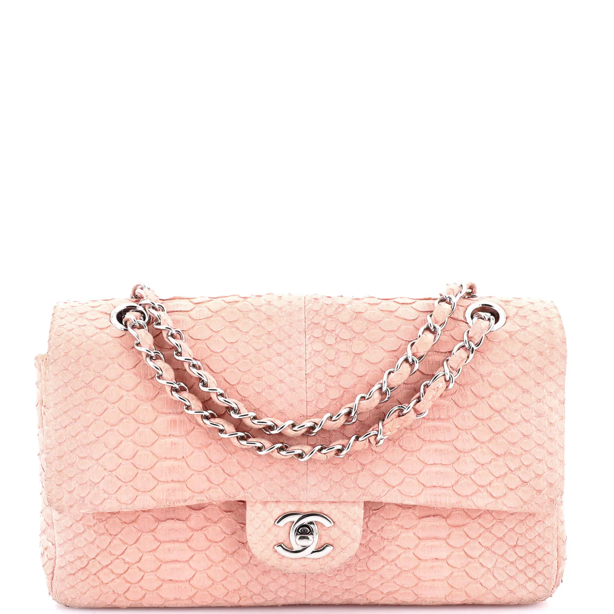 Classic Double Flap Bag Python Medium - Deep Luxury