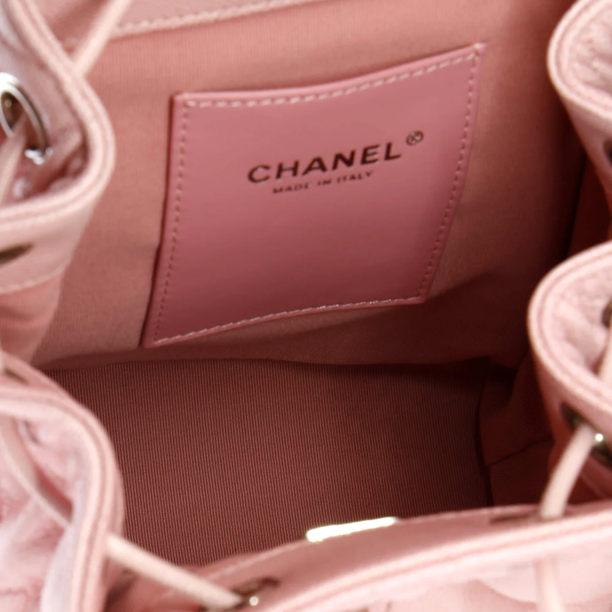 CC Flap Drawstring Backpack Quilted Ombre Caviar Mini - Deep Luxury