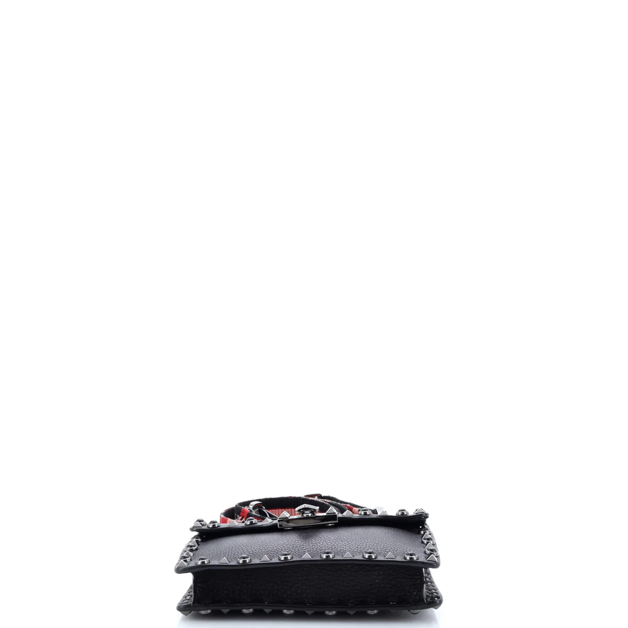 Rolling Rockstud Crossbody Bag Leather with Cabochons Small - Deep Luxury