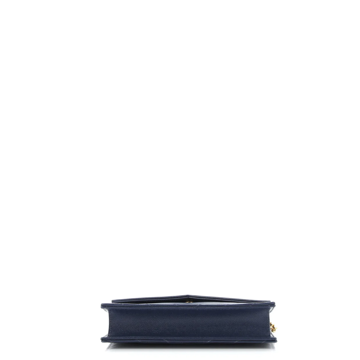 Classic Monogram Wallet on Chain Matelasse Chevron Leather Small - Deep Luxury