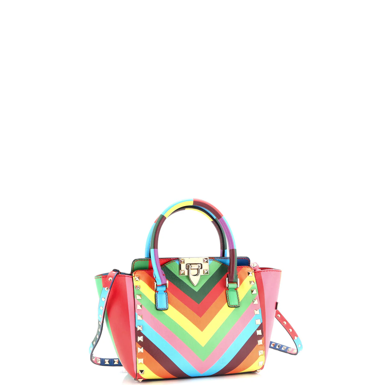 1973 Rockstud Tote Rigid Leather Mini - Deep Luxury