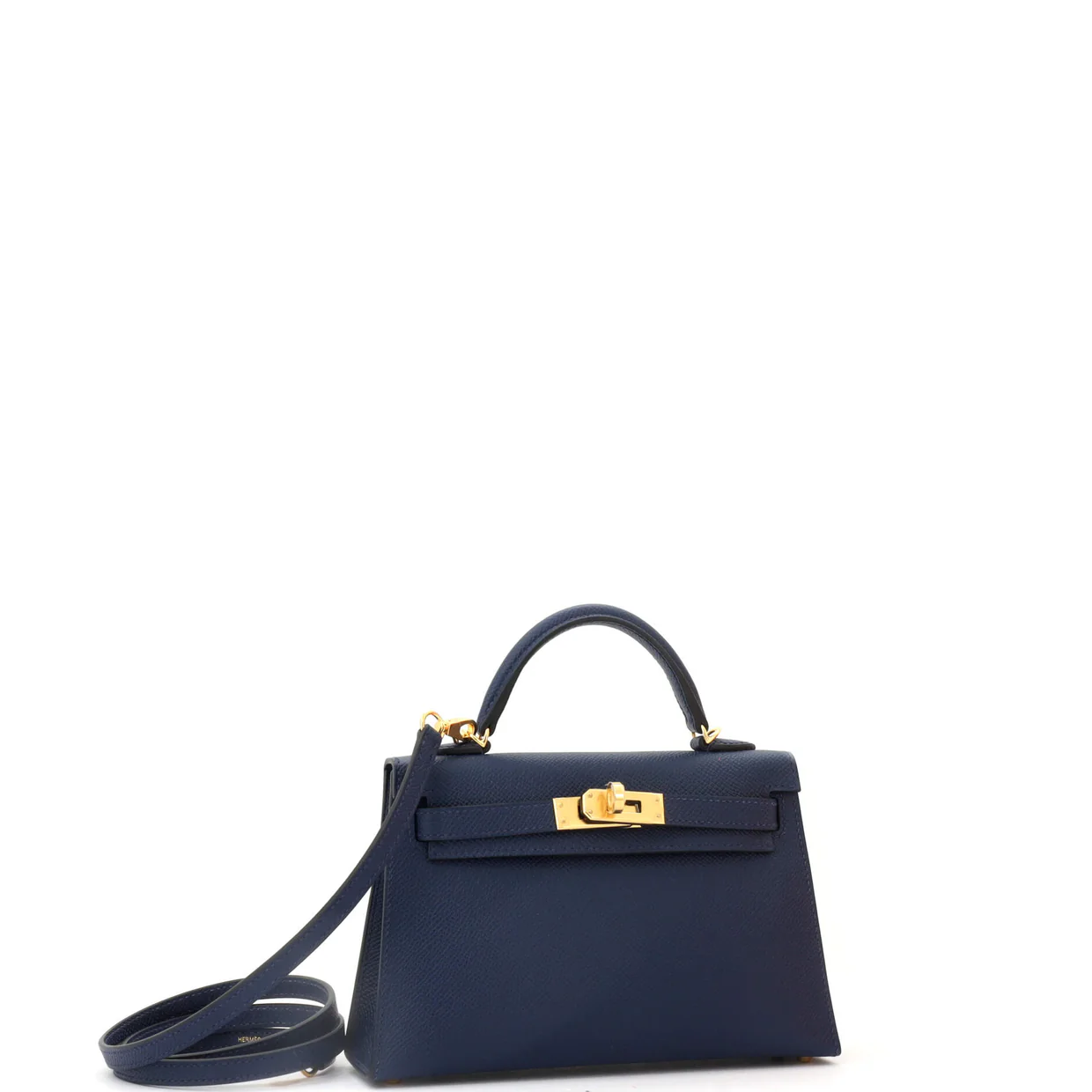Kelly Mini II Bag Bleu Navy Epsom with Gold Hardware 20 - Deep Luxury