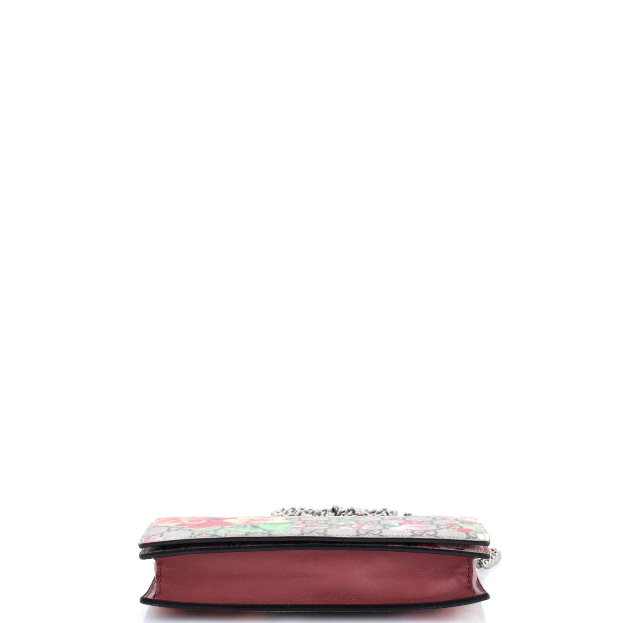 Chain Wallet Blooms Print GG Coated Canvas - Deep Luxury