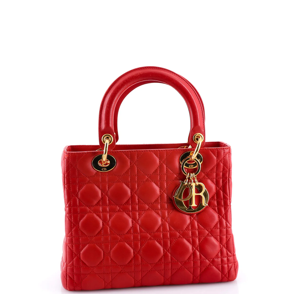 Lady Dior Bag Cannage Quilt Lambskin Medium - Deep Luxury