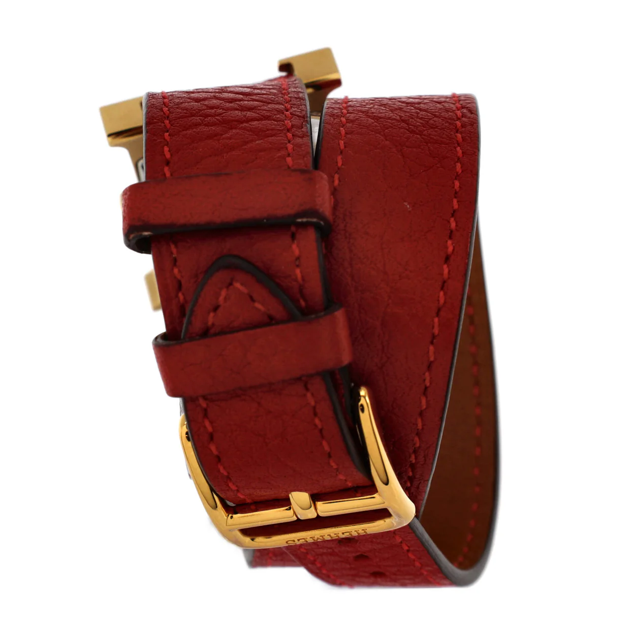 Heure H Quartz Watch Plated Metal and Leather 21 - Deep Luxury