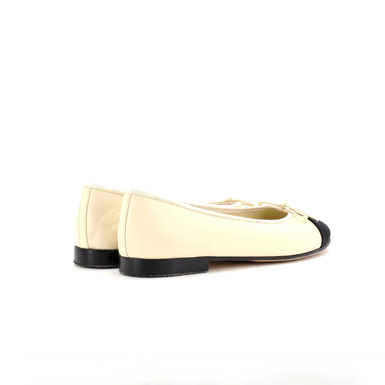 Women's CC Cap Toe Bow Ballerina Flats Leather - Deep Luxury