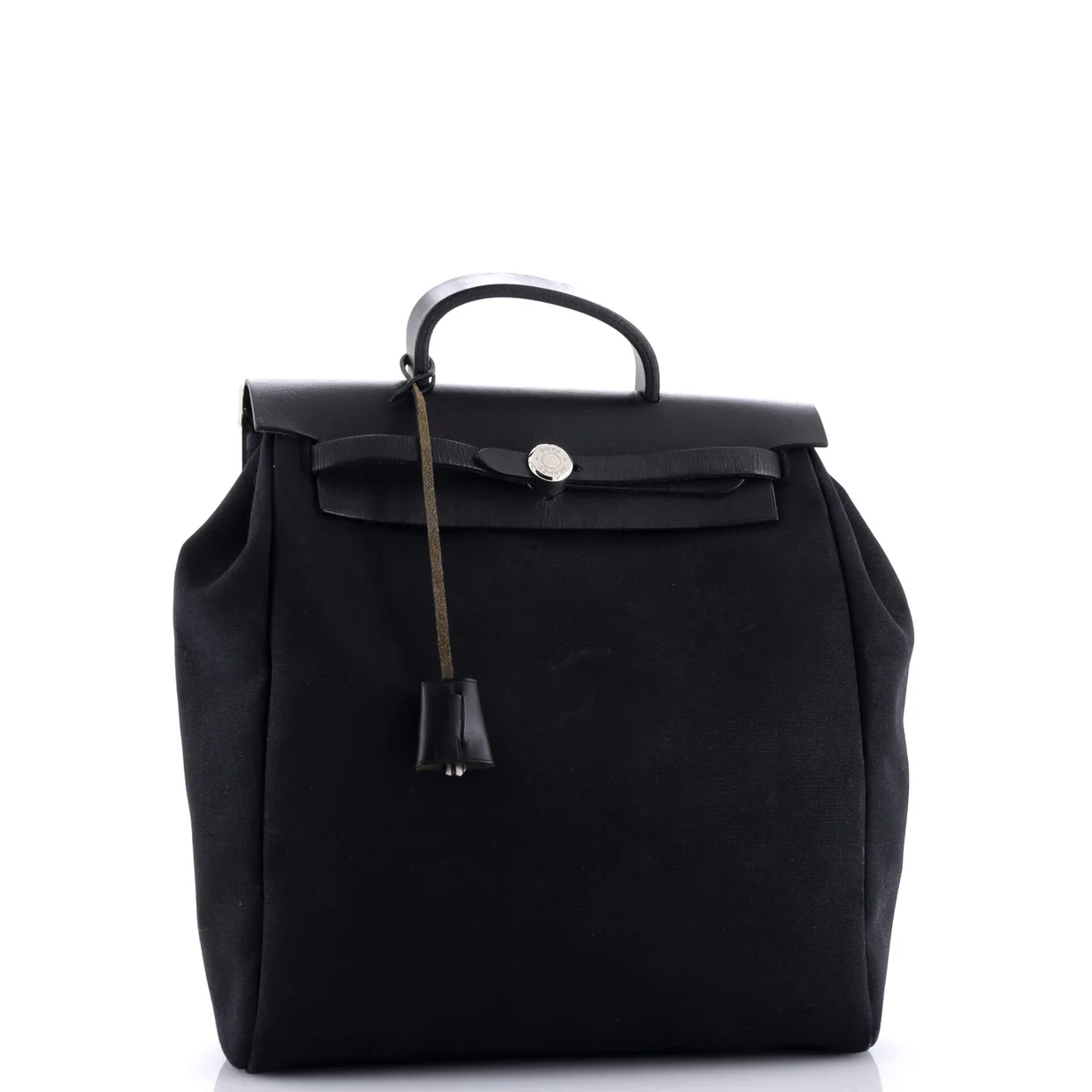 Herbag A Dos Zip Backpack Toile and Leather - Deep Luxury