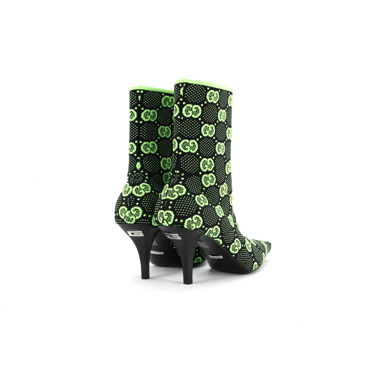 Women's Pointy Toe Sock Boots GG Technical Fabric - Deep Luxury