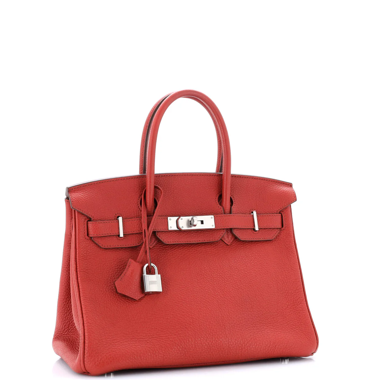 Birkin Handbag Rouge Garance Togo with Palladium Hardware 30 - Deep Luxury