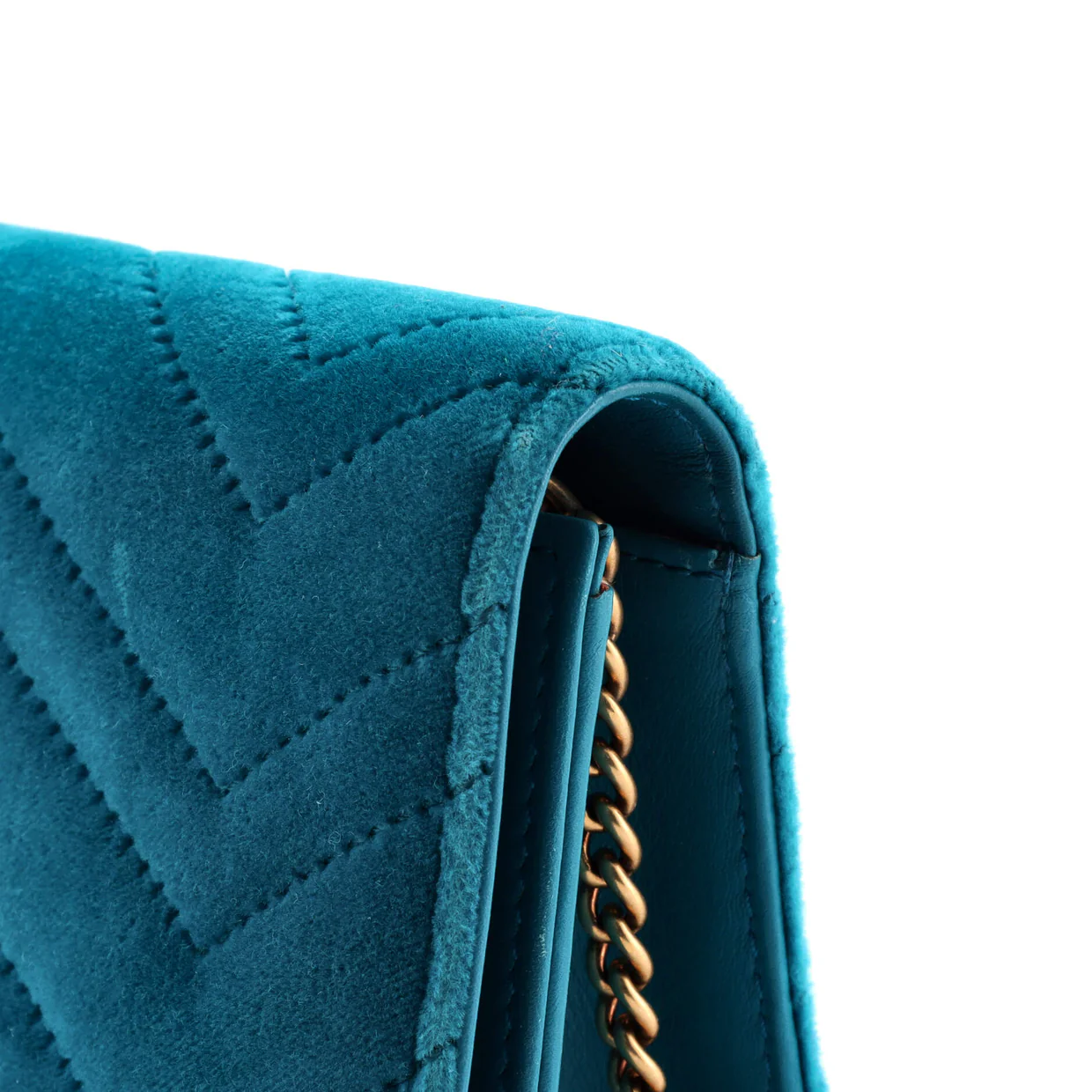 GG Marmont Chain Flap Bag Matelasse Velvet Mini - Deep Luxury