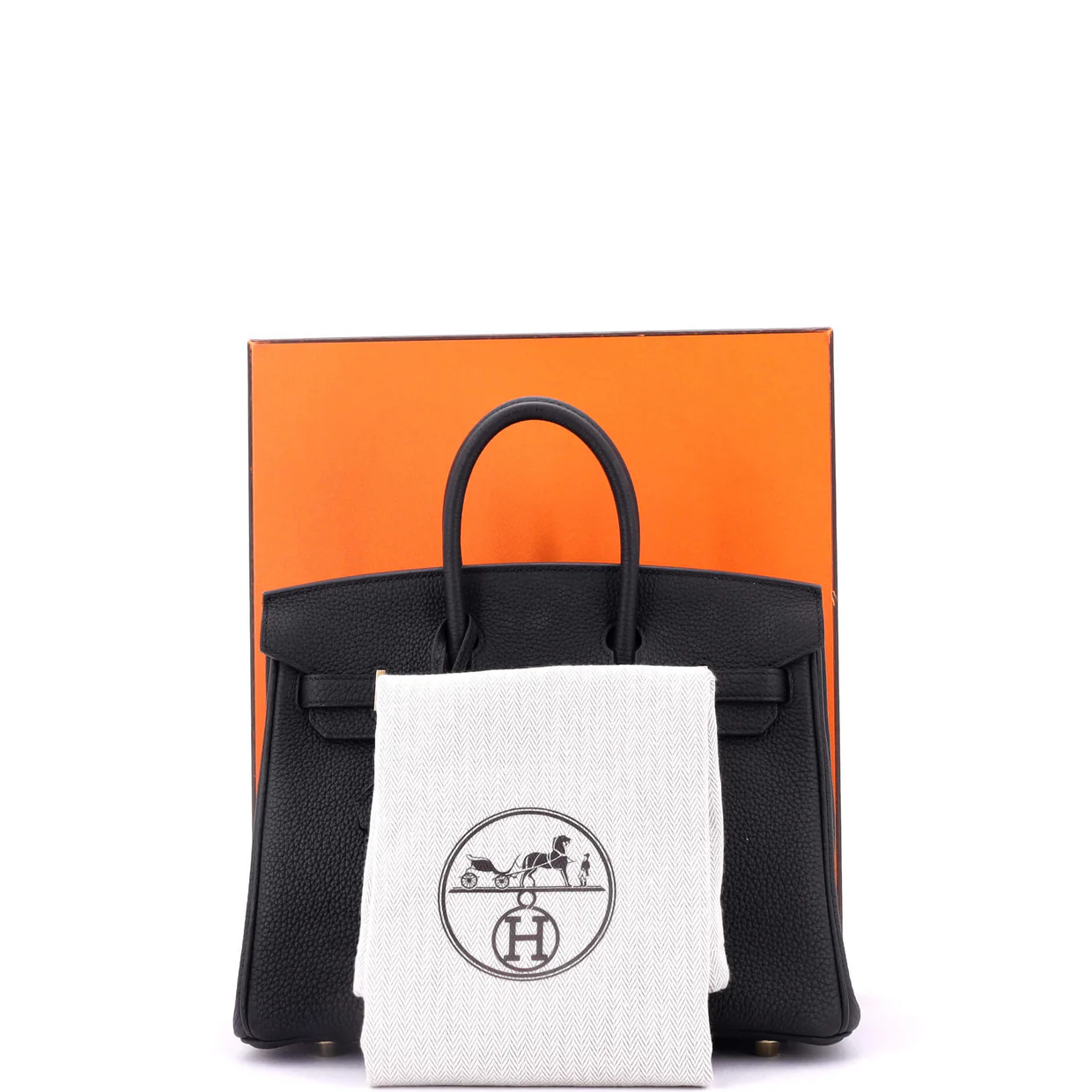 Birkin Handbag Noir Togo with Gold Hardware 25 - Deep Luxury