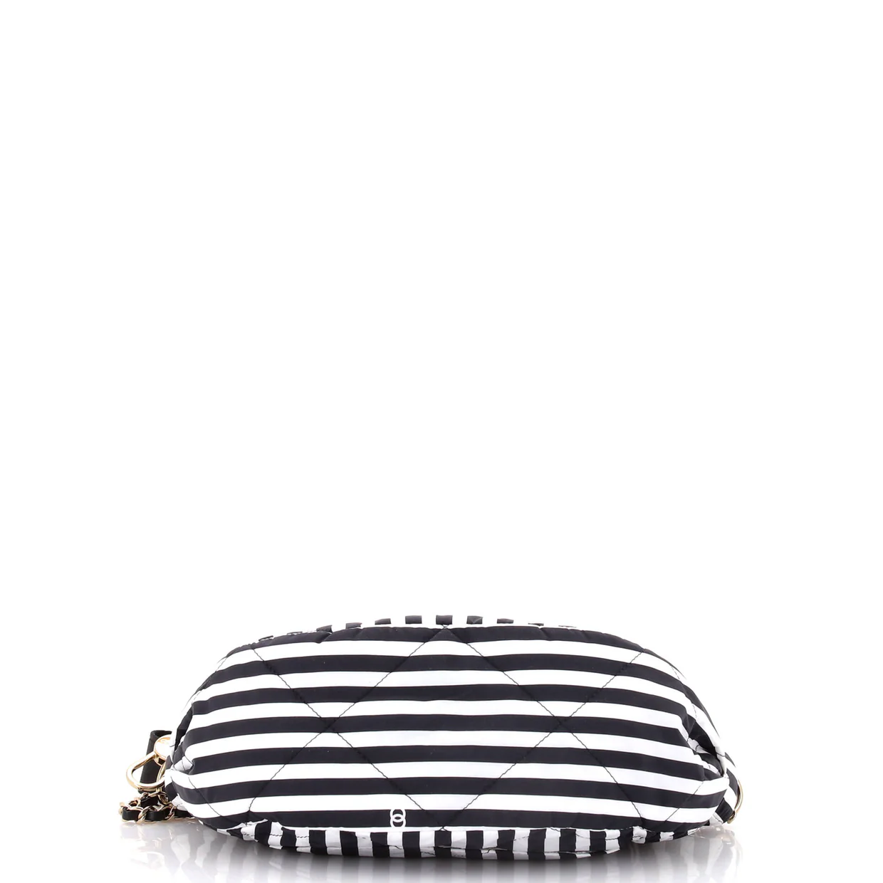 CC Convertible Chain Zip Hobo Quilted Printed Nylon Large - Deep Luxury